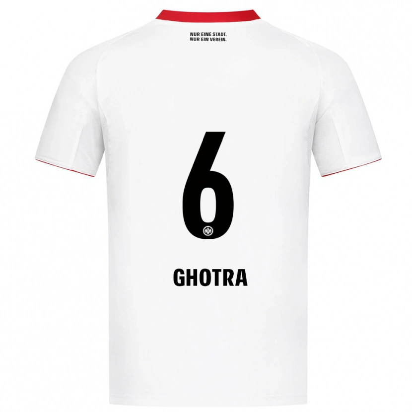 Danxen Heren Harpreet Ghotra #6 Wit Rood Uitshirt Uittenue 2025/26 T-Shirt
