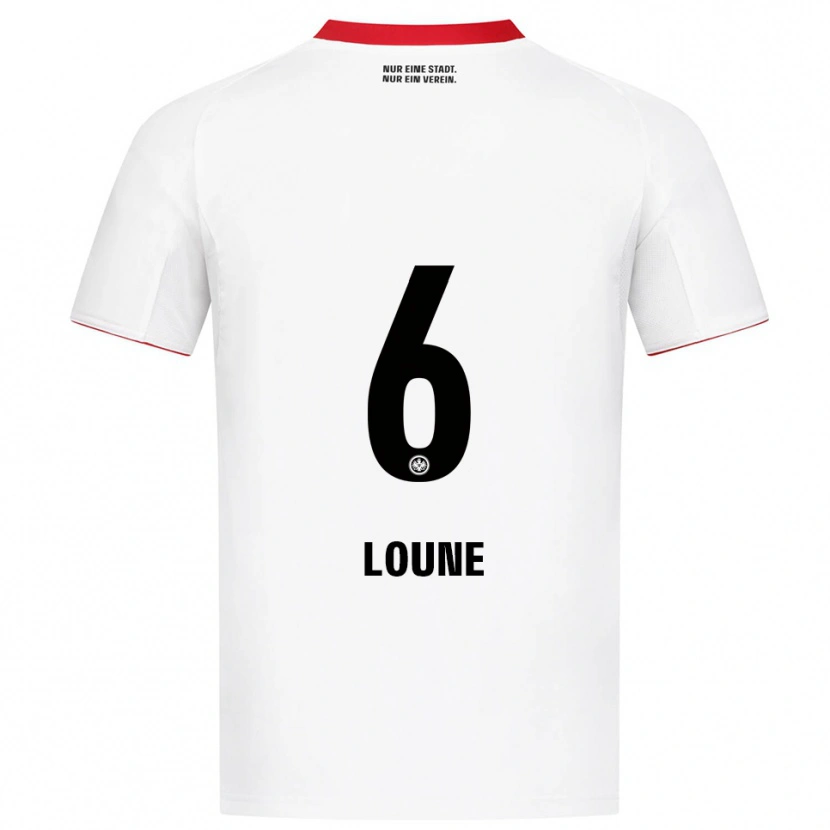 Danxen Heren Adam Loune #6 Wit Rood Uitshirt Uittenue 2025/26 T-Shirt