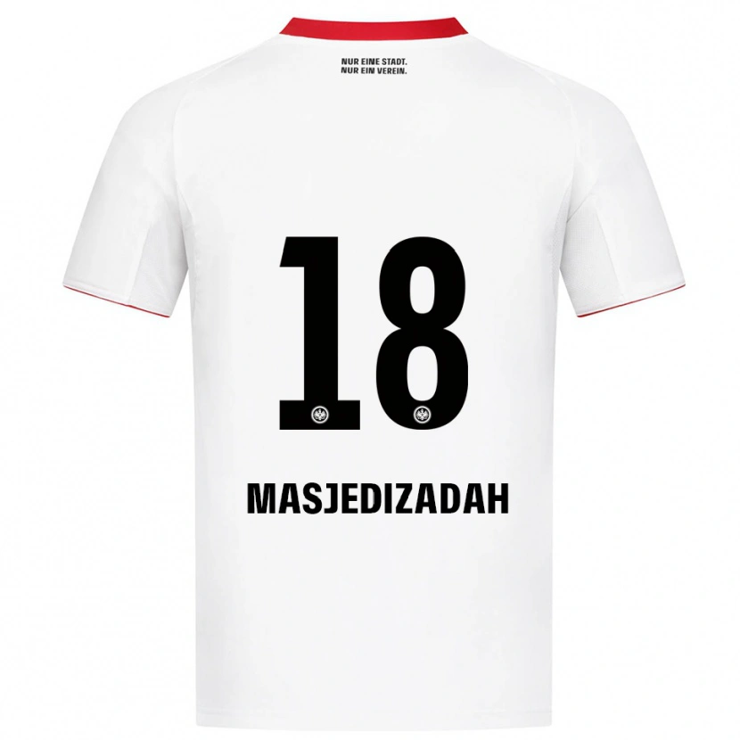 Danxen Heren Abolfazl Masjedizadah #18 Wit Rood Uitshirt Uittenue 2025/26 T-Shirt
