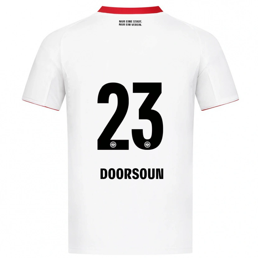 Danxen Heren Sara Doorsoun #23 Wit Rood Uitshirt Uittenue 2025/26 T-Shirt