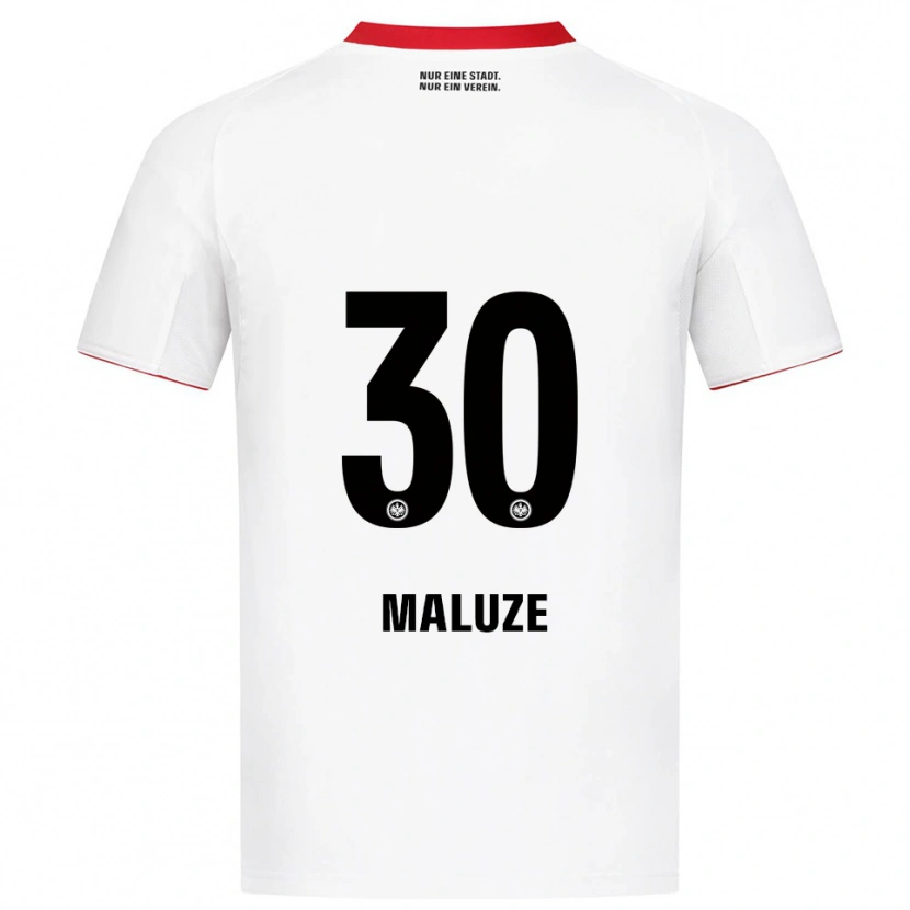 Danxen Heren Jeremiaha Maluze #30 Wit Rood Uitshirt Uittenue 2025/26 T-Shirt
