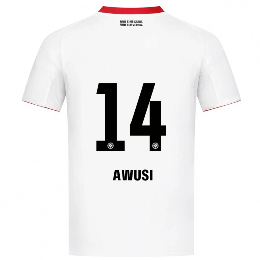 Danxen Heren Junior Awusi #14 Wit Rood Uitshirt Uittenue 2025/26 T-Shirt