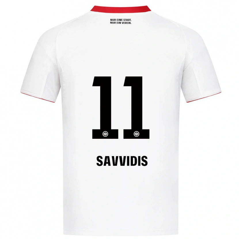 Danxen Heren Rafail Savvidis #11 Wit Rood Uitshirt Uittenue 2025/26 T-Shirt