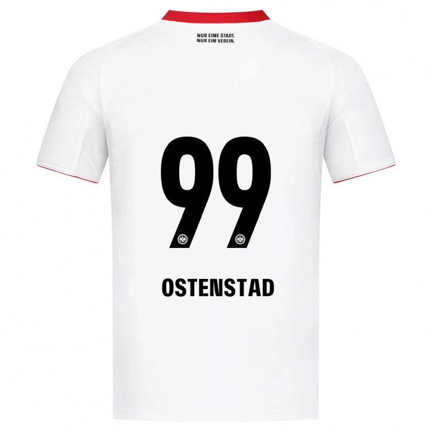 Danxen Heren Marthine Østenstad #99 Wit Rood Uitshirt Uittenue 2025/26 T-Shirt
