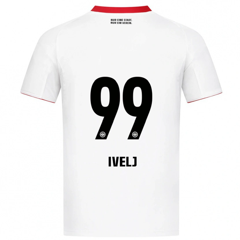 Danxen Heren Noemi Ivelj #99 Wit Rood Uitshirt Uittenue 2025/26 T-Shirt
