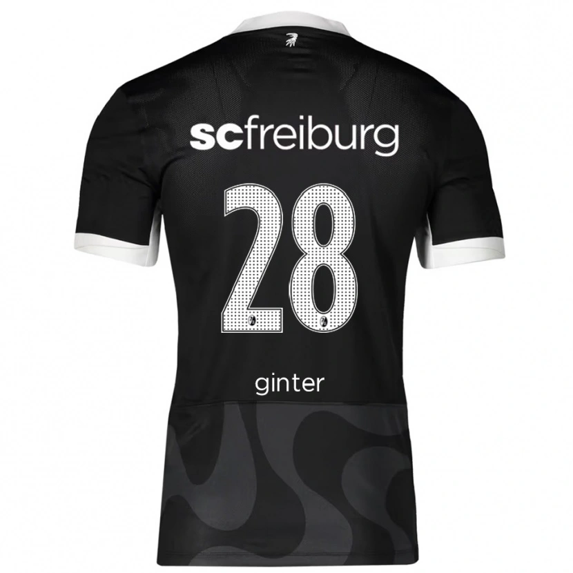 Danxen Heren Matthias Ginter #28 Zwart Wit Uitshirt Uittenue 2025/26 T-Shirt