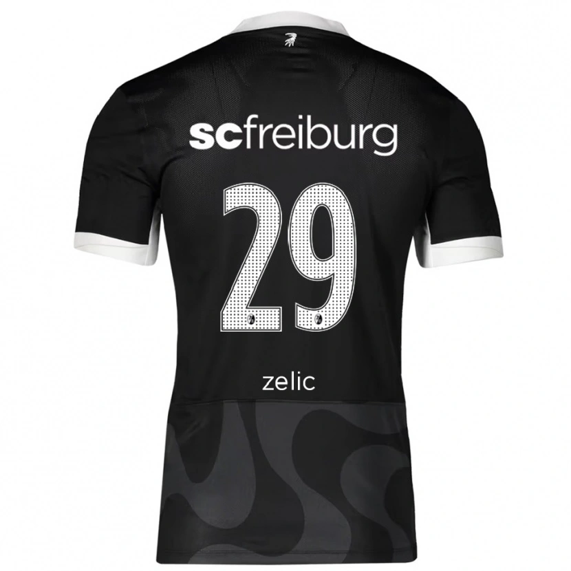 Danxen Heren Mateo Zelic #29 Zwart Wit Uitshirt Uittenue 2025/26 T-Shirt