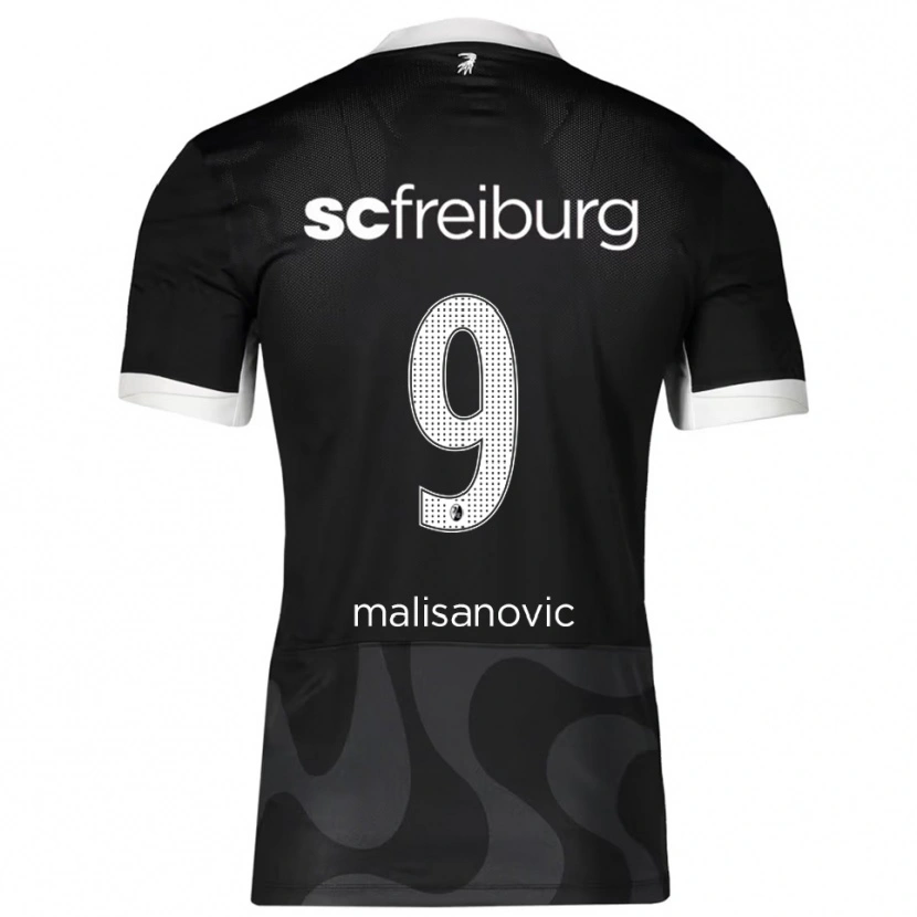 Danxen Heren Darko Malisanovic #9 Zwart Wit Uitshirt Uittenue 2025/26 T-Shirt