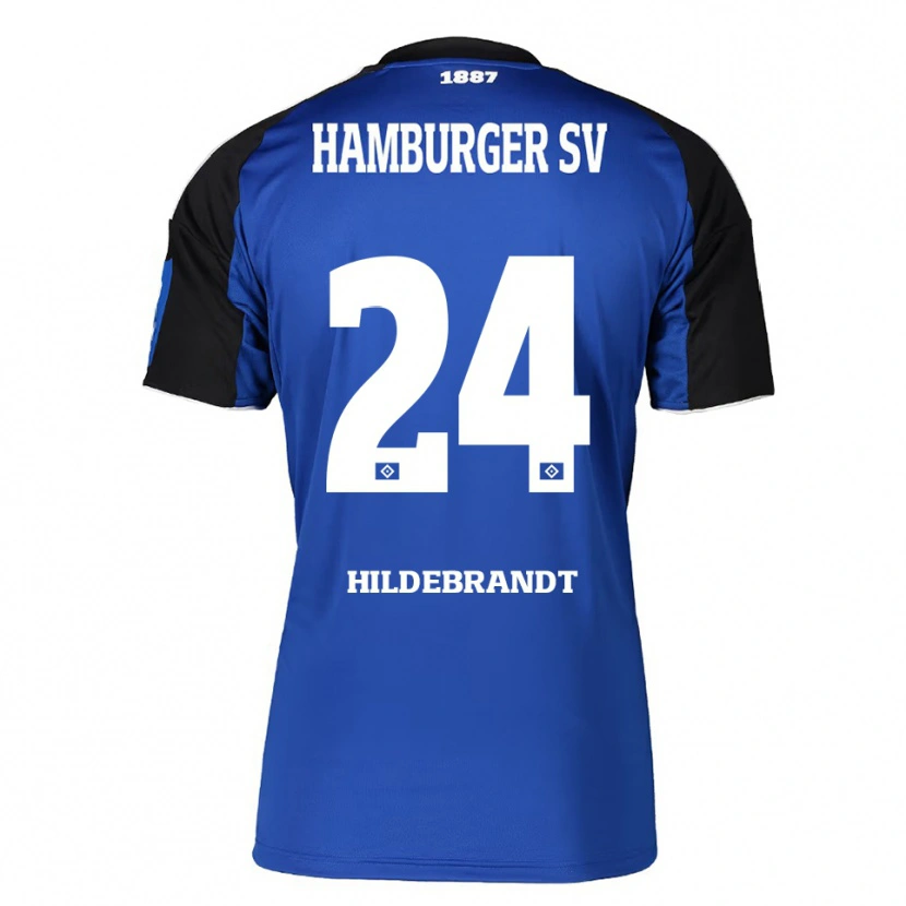 Danxen Heren Tjark Hildebrandt #24 Blauw Zwart Uitshirt Uittenue 2025/26 T-Shirt