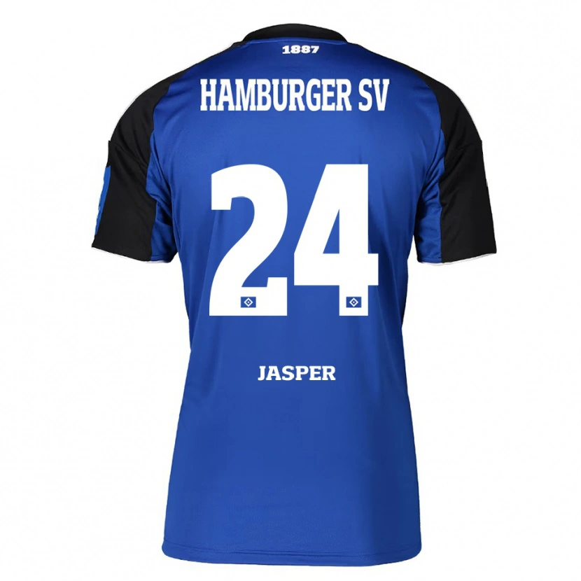 Danxen Heren Jan-Lukas Jasper #24 Blauw Zwart Uitshirt Uittenue 2025/26 T-Shirt