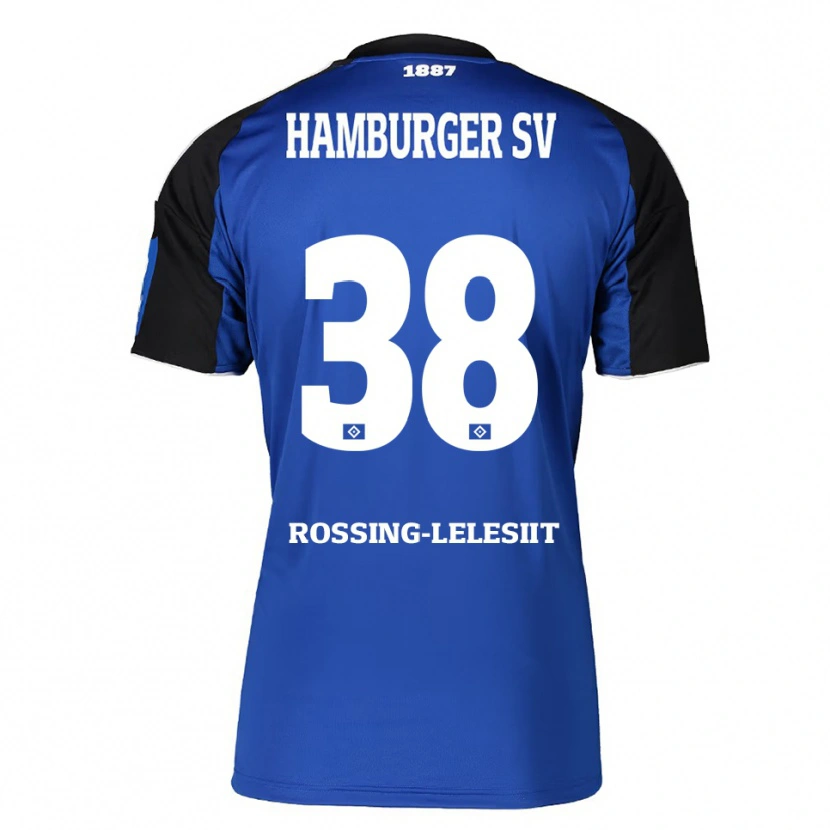 Danxen Heren Alexander Røssing-Lelesiit #38 Blauw Zwart Uitshirt Uittenue 2025/26 T-Shirt
