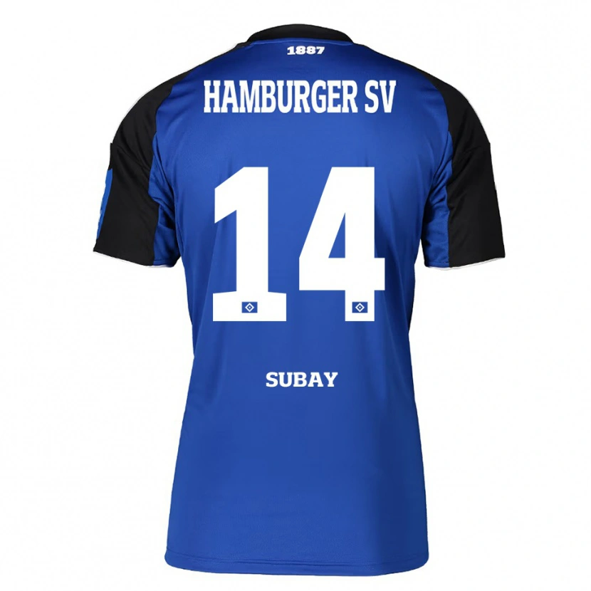 Danxen Heren Okan Özer Subay #14 Blauw Zwart Uitshirt Uittenue 2025/26 T-Shirt