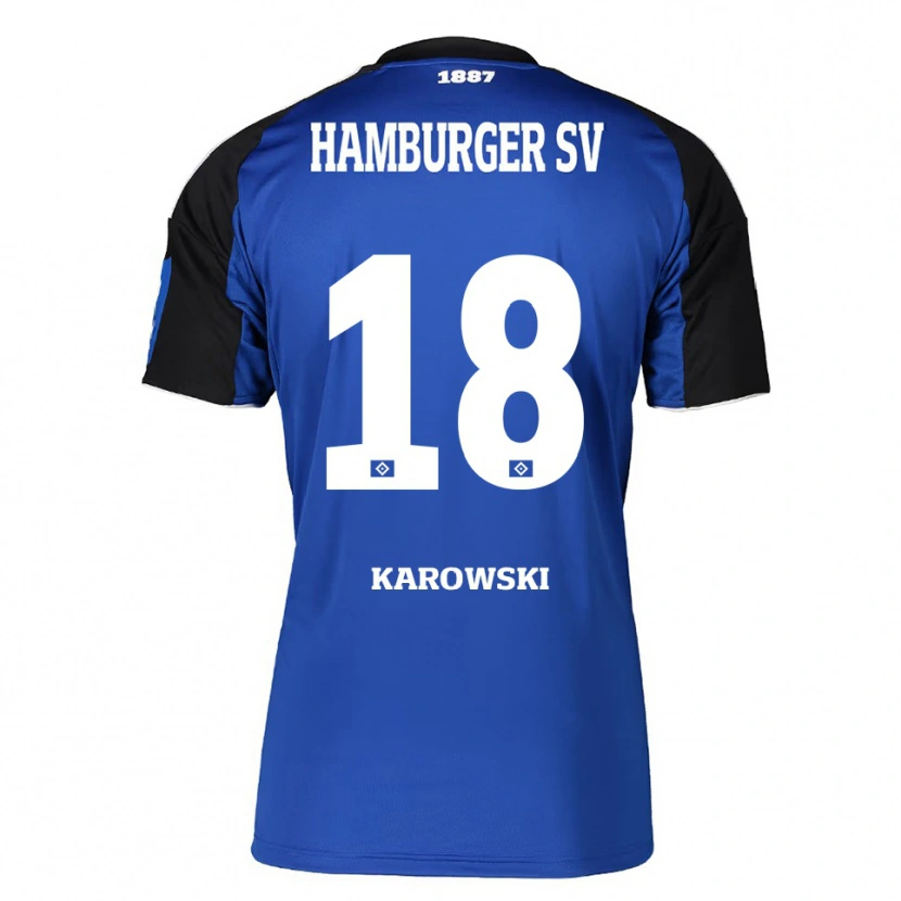 Danxen Heren Nele Karowski #18 Blauw Zwart Uitshirt Uittenue 2025/26 T-Shirt