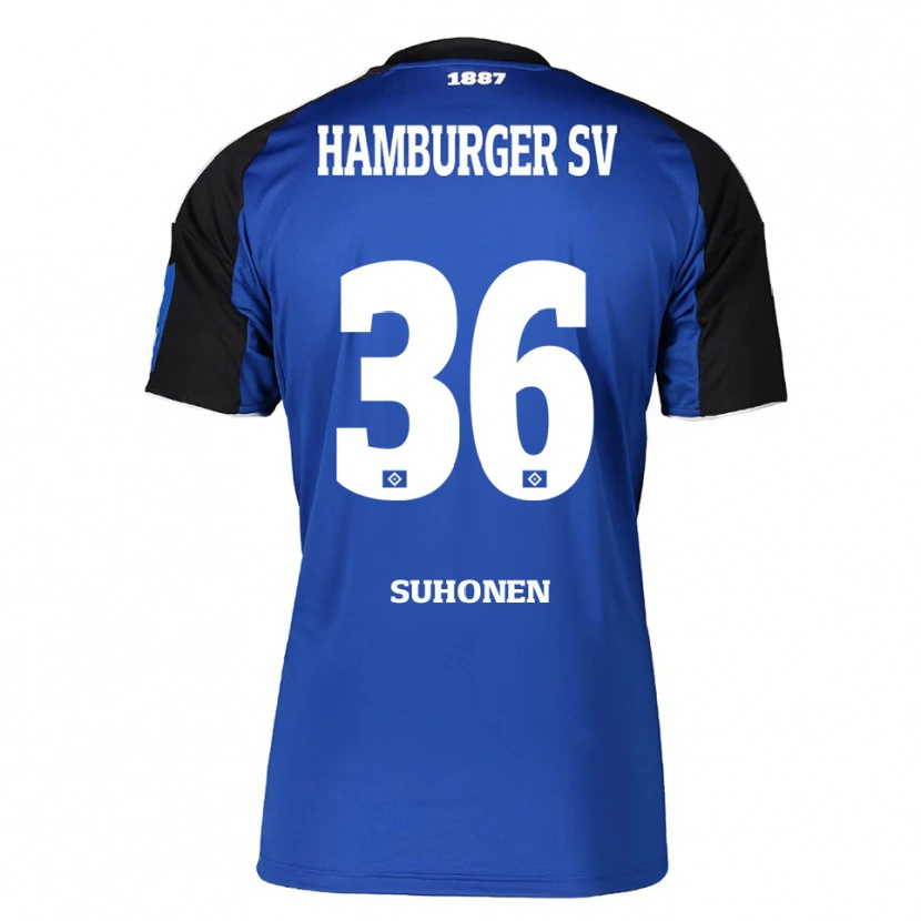 Danxen Heren Anssi Suhonen #36 Blauw Zwart Uitshirt Uittenue 2025/26 T-Shirt