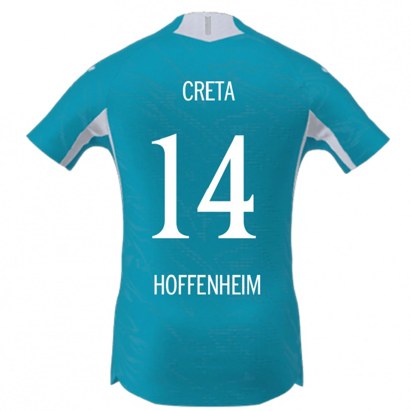 Danxen Heren David Creța #14 Hemelsblauw Uitshirt Uittenue 2025/26 T-Shirt