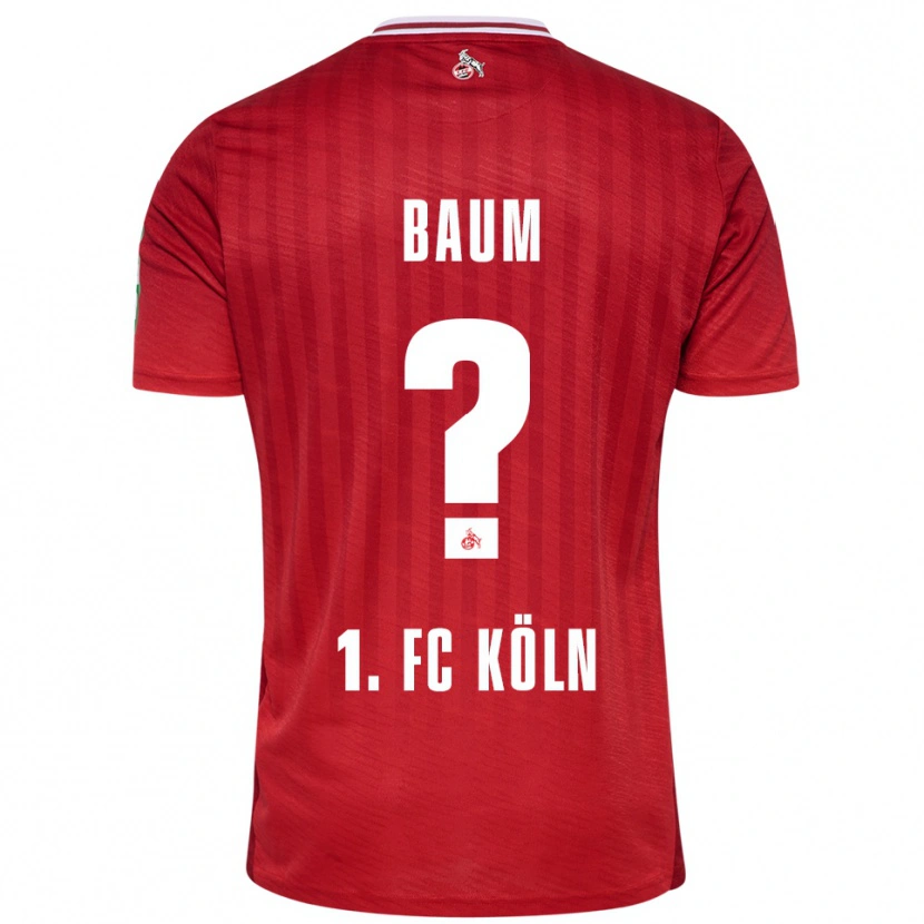 Danxen Heren Julius Baum #0 Rood Wit Uitshirt Uittenue 2025/26 T-Shirt