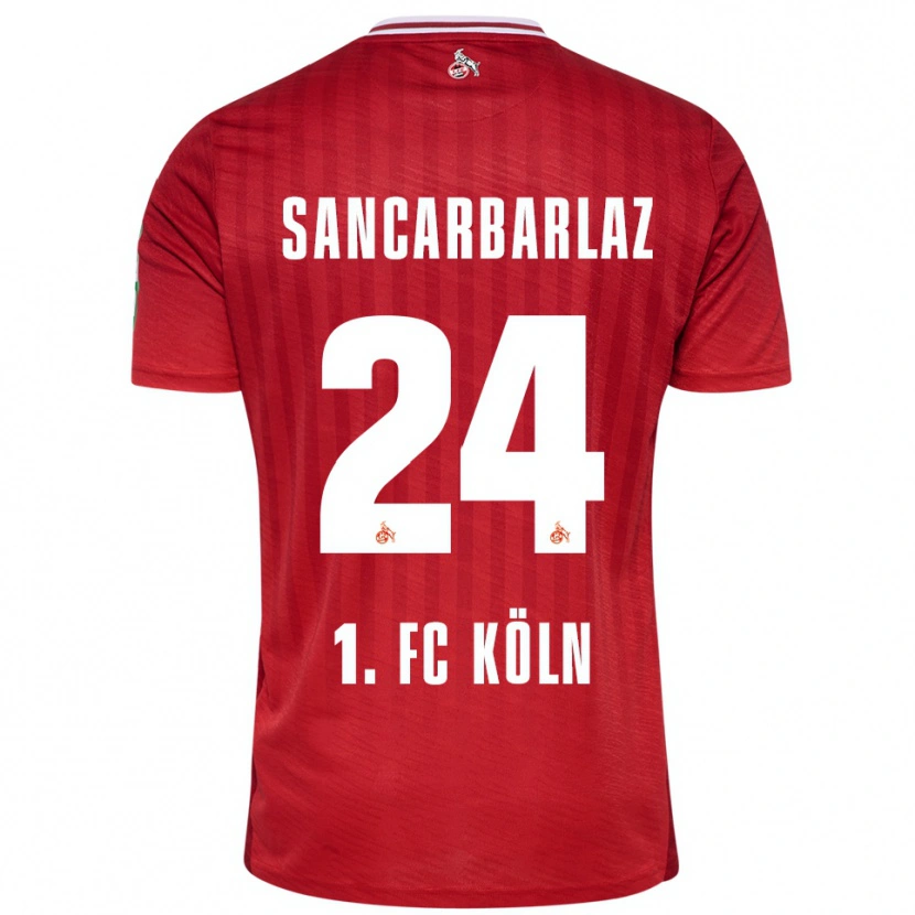 Danxen Heren Keyhan Sancarbarlaz #24 Rood Wit Uitshirt Uittenue 2025/26 T-Shirt