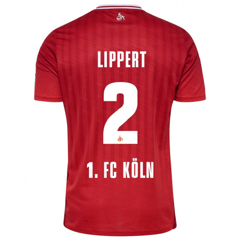Danxen Heren Max Lippert #2 Rood Wit Uitshirt Uittenue 2025/26 T-Shirt