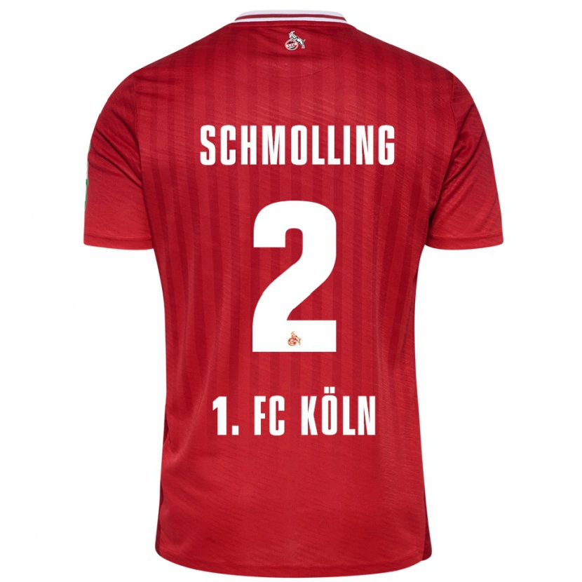 Danxen Heren Viktor Schmolling #2 Rood Wit Uitshirt Uittenue 2025/26 T-Shirt