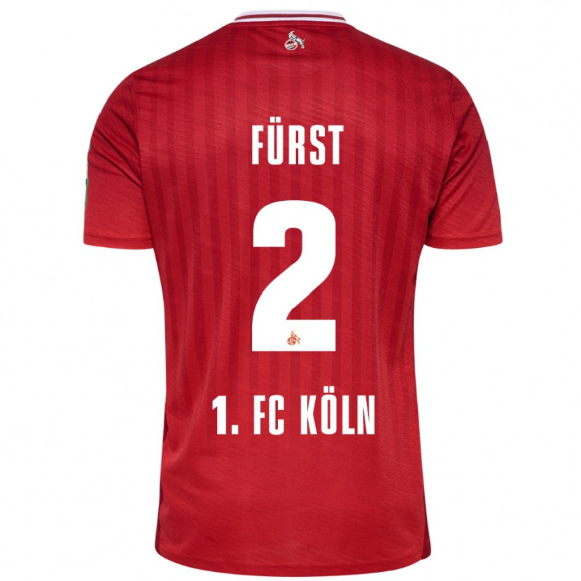 Danxen Heren David Fürst #2 Rood Wit Uitshirt Uittenue 2025/26 T-Shirt