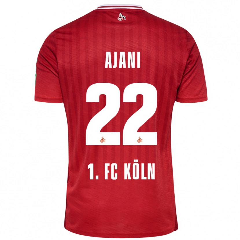 Danxen Heren Marvin Ajani #22 Rood Wit Uitshirt Uittenue 2025/26 T-Shirt