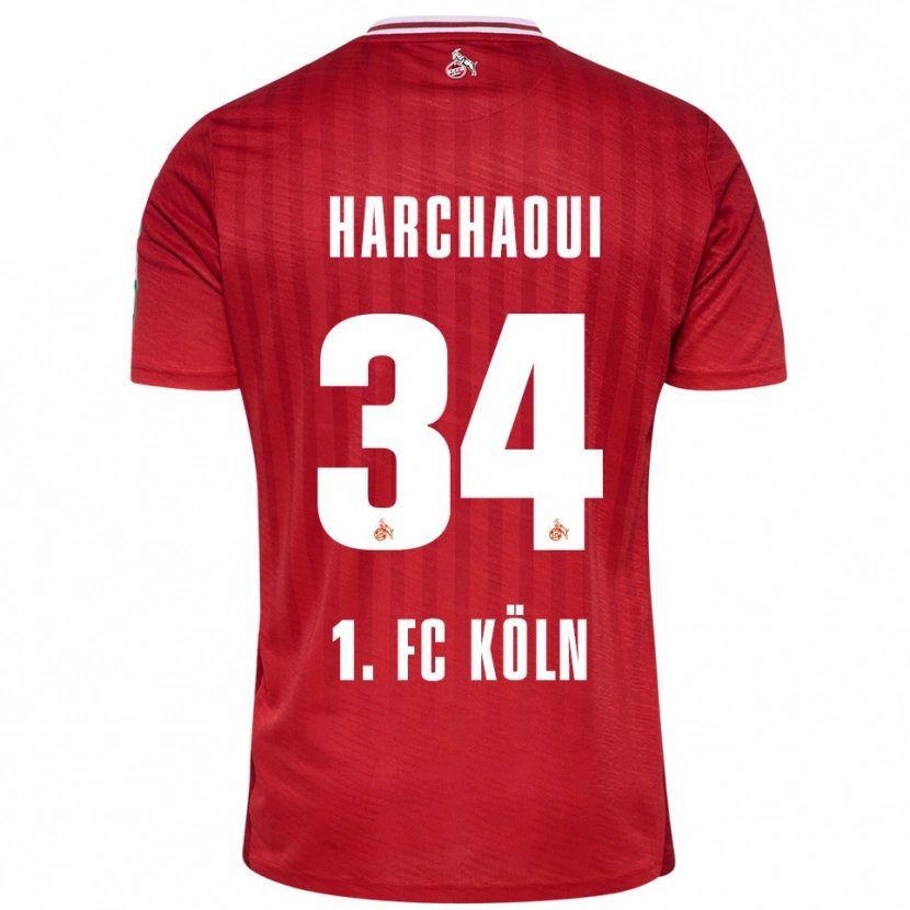 Danxen Heren Fayssal Harchaoui #34 Rood Wit Uitshirt Uittenue 2025/26 T-Shirt