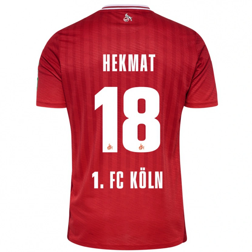 Danxen Heren Kian Hekmat #18 Rood Wit Uitshirt Uittenue 2025/26 T-Shirt