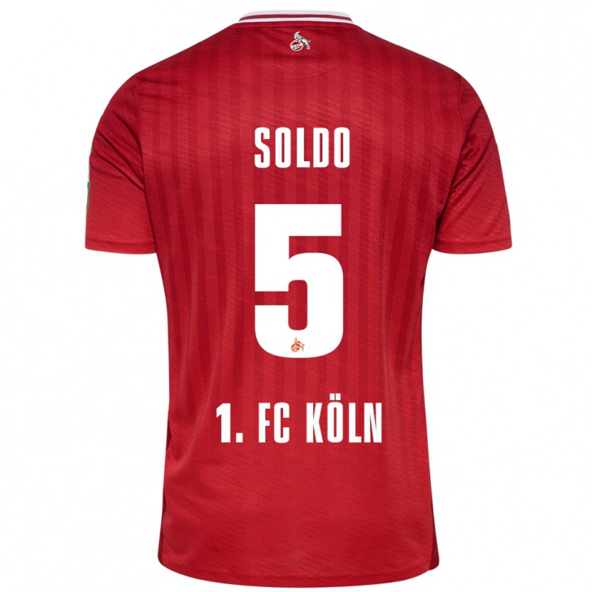 Danxen Heren Nikola Soldo #5 Rood Wit Uitshirt Uittenue 2025/26 T-Shirt