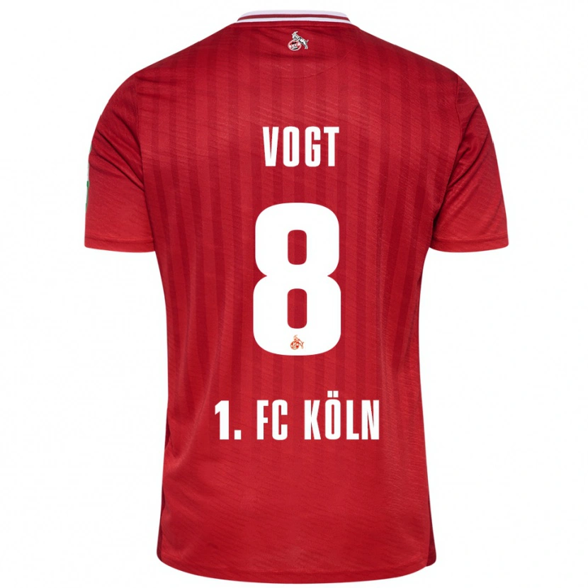 Danxen Heren Laura Vogt #8 Rood Wit Uitshirt Uittenue 2025/26 T-Shirt