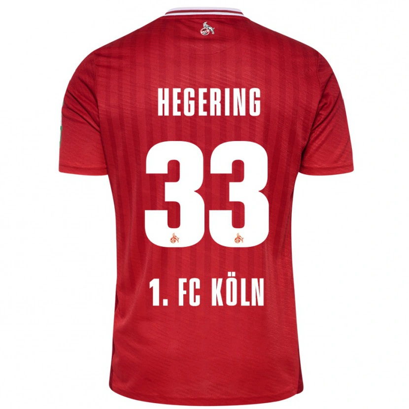 Danxen Heren Marina Hegering #33 Rood Wit Uitshirt Uittenue 2025/26 T-Shirt