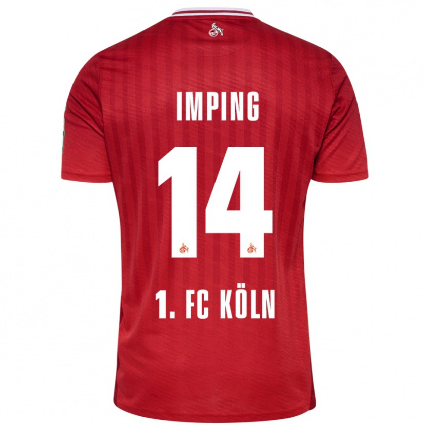 Danxen Heren Carlotta Imping #14 Rood Wit Uitshirt Uittenue 2025/26 T-Shirt