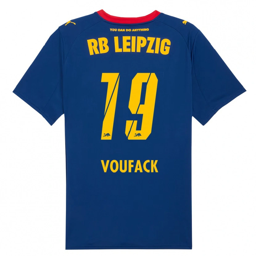 Danxen Heren Lionel Voufack #19 Marineblauw Rood Uitshirt Uittenue 2025/26 T-Shirt