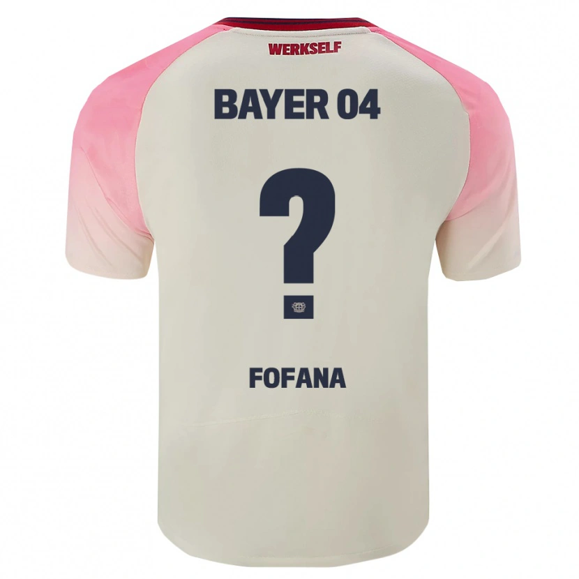 Danxen Heren Sadik Fofana #0 Roze Gebroken Wit Uitshirt Uittenue 2025/26 T-Shirt
