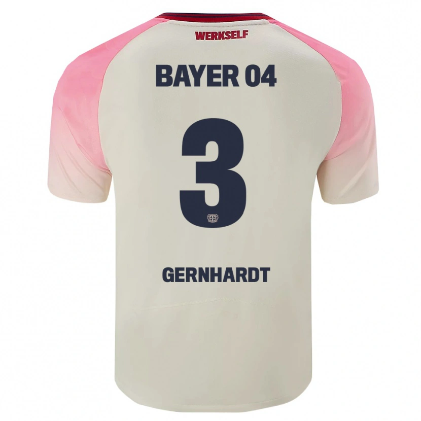 Danxen Heren Nils Gernhardt #3 Roze Gebroken Wit Uitshirt Uittenue 2025/26 T-Shirt