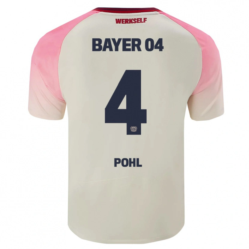 Danxen Heren Ferdinand Pohl #4 Roze Gebroken Wit Uitshirt Uittenue 2025/26 T-Shirt