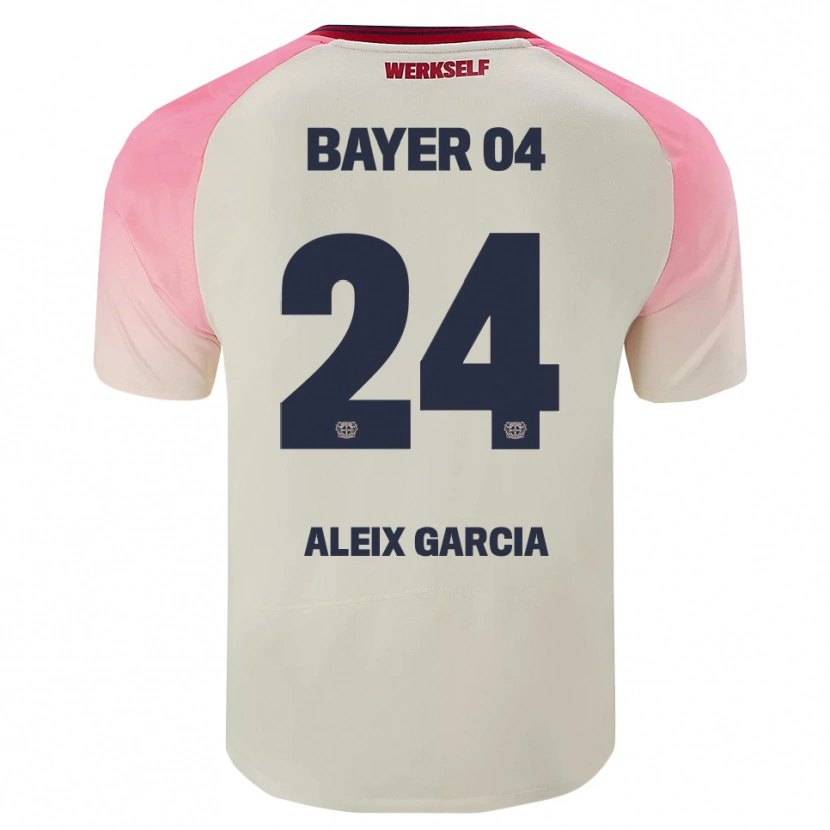 Danxen Heren Aleix García #24 Roze Gebroken Wit Uitshirt Uittenue 2025/26 T-Shirt