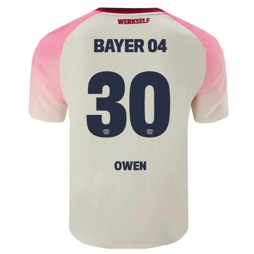 Danxen Heren Emmanuel Chigozie Owen #30 Roze Gebroken Wit Uitshirt Uittenue 2025/26 T-Shirt