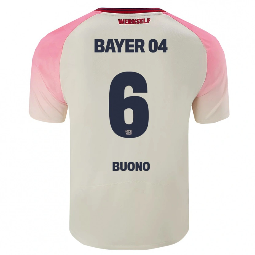 Danxen Heren Francesco Buono #6 Roze Gebroken Wit Uitshirt Uittenue 2025/26 T-Shirt