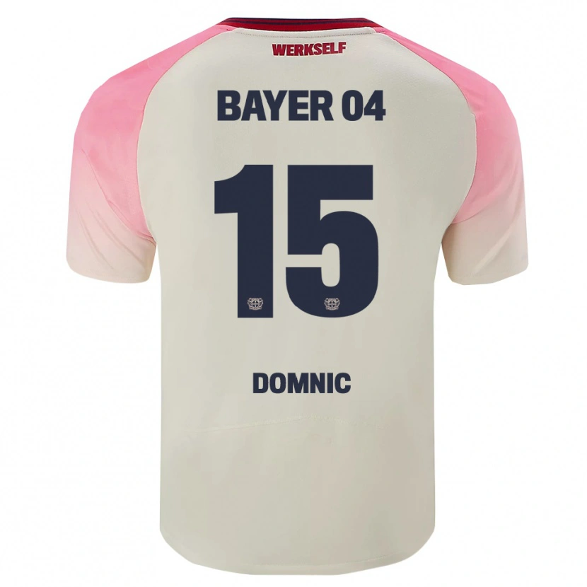 Danxen Heren Nebe-Sirak Domnic #15 Roze Gebroken Wit Uitshirt Uittenue 2025/26 T-Shirt