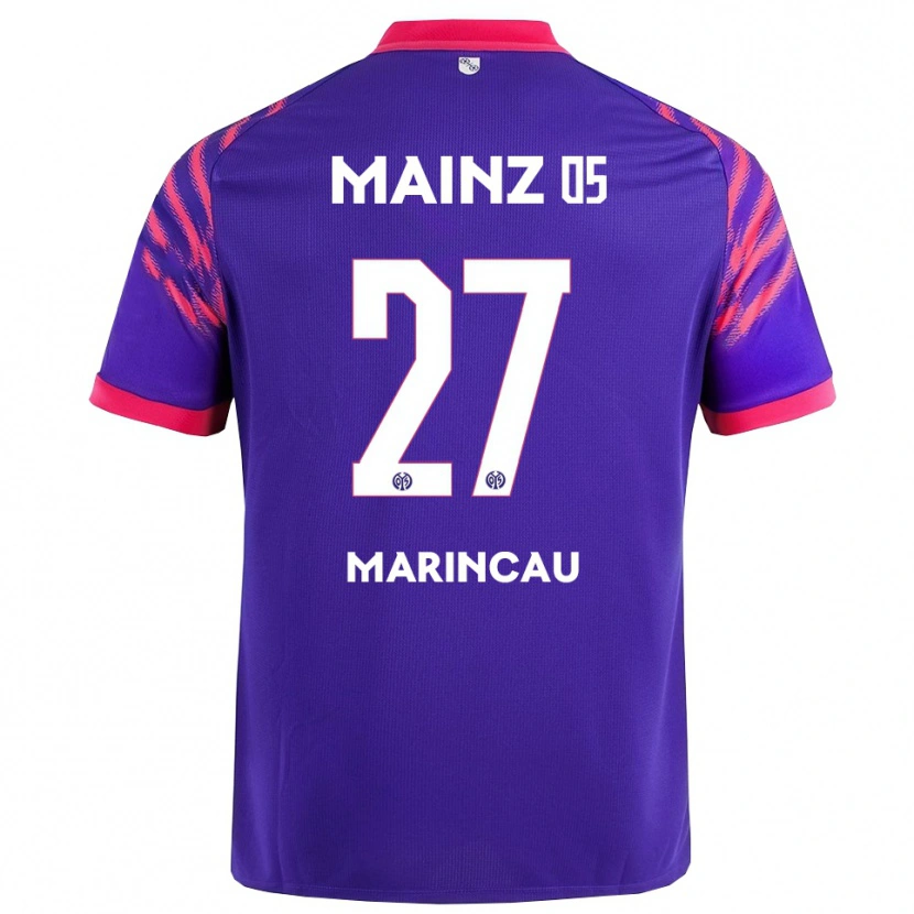 Danxen Heren Emanuel Marincău #27 Marineblauw Roze Uitshirt Uittenue 2025/26 T-Shirt