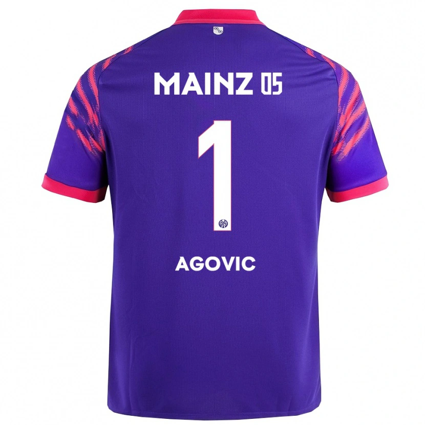 Danxen Heren Daris Agovic #1 Marineblauw Roze Uitshirt Uittenue 2025/26 T-Shirt