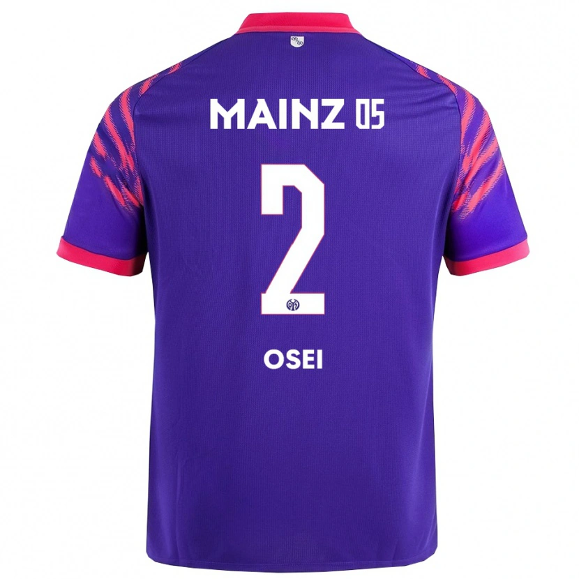 Danxen Heren David Osei #2 Marineblauw Roze Uitshirt Uittenue 2025/26 T-Shirt