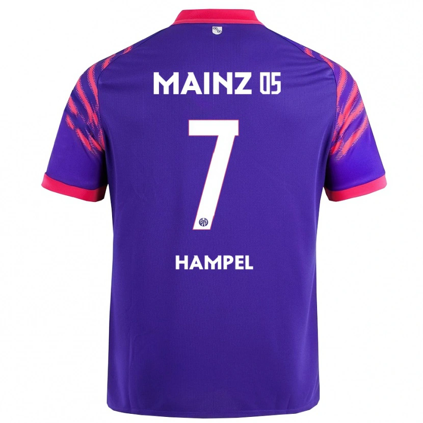 Danxen Heren Luca Hampel #7 Marineblauw Roze Uitshirt Uittenue 2025/26 T-Shirt