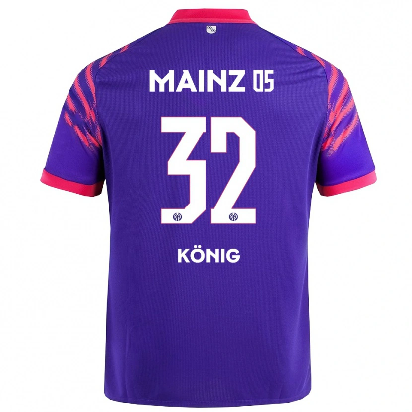 Danxen Heren Raúl König #32 Marineblauw Roze Uitshirt Uittenue 2025/26 T-Shirt