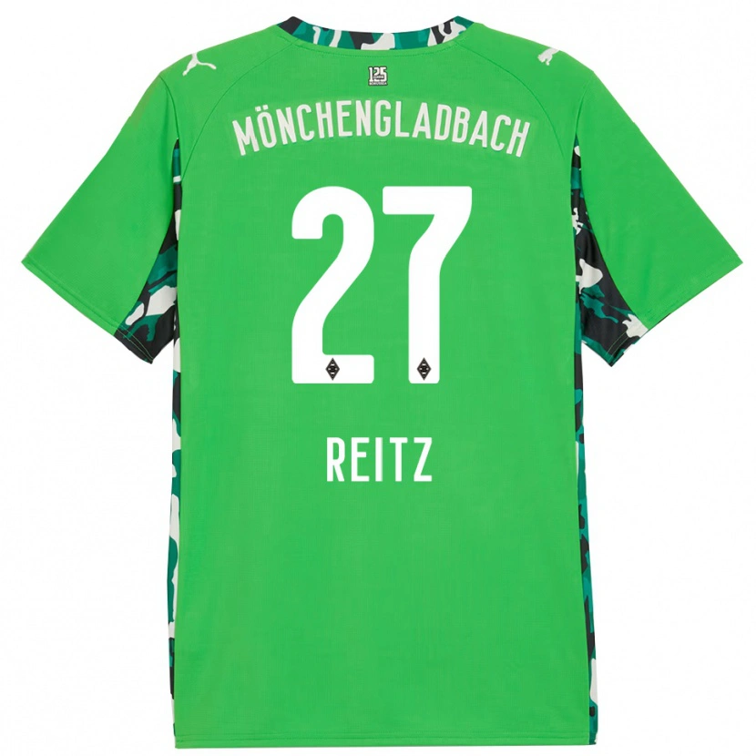Danxen Heren Rocco Reitz #27 Groen Zwart Uitshirt Uittenue 2025/26 T-Shirt