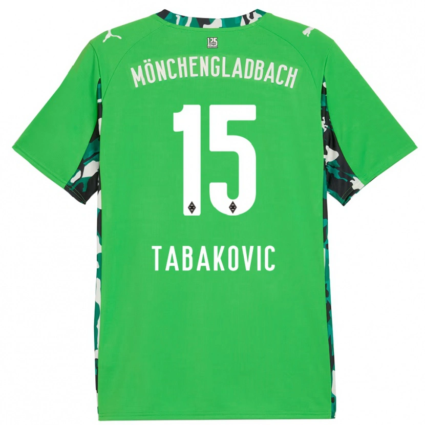 Danxen Heren Haris Tabakovic #15 Groen Zwart Uitshirt Uittenue 2025/26 T-Shirt