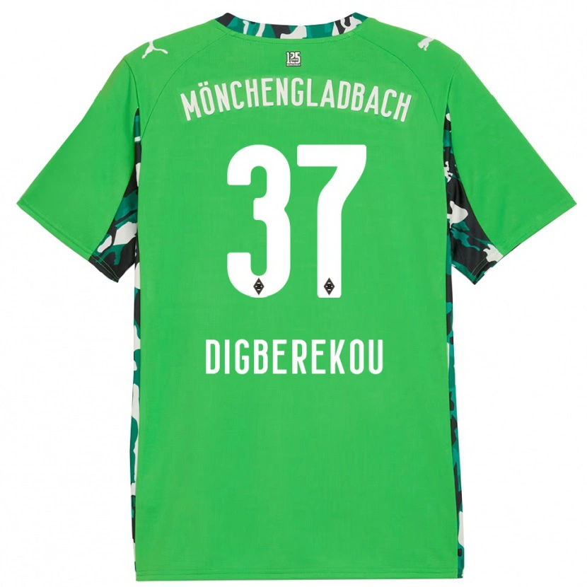 Danxen Heren Ibrahim Digberekou #37 Groen Zwart Uitshirt Uittenue 2025/26 T-Shirt