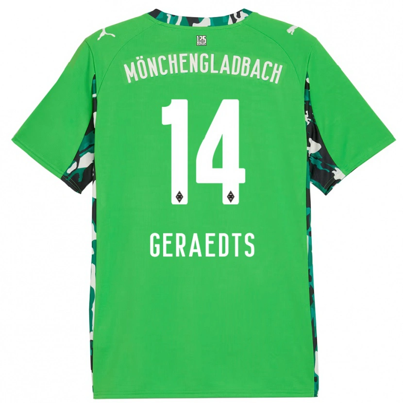 Danxen Heren Kelsey Geraedts #14 Groen Zwart Uitshirt Uittenue 2025/26 T-Shirt