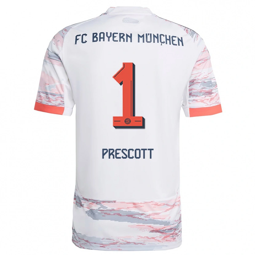 Danxen Heren Leonard Prescott #1 Wit Grijs Uitshirt Uittenue 2025/26 T-Shirt