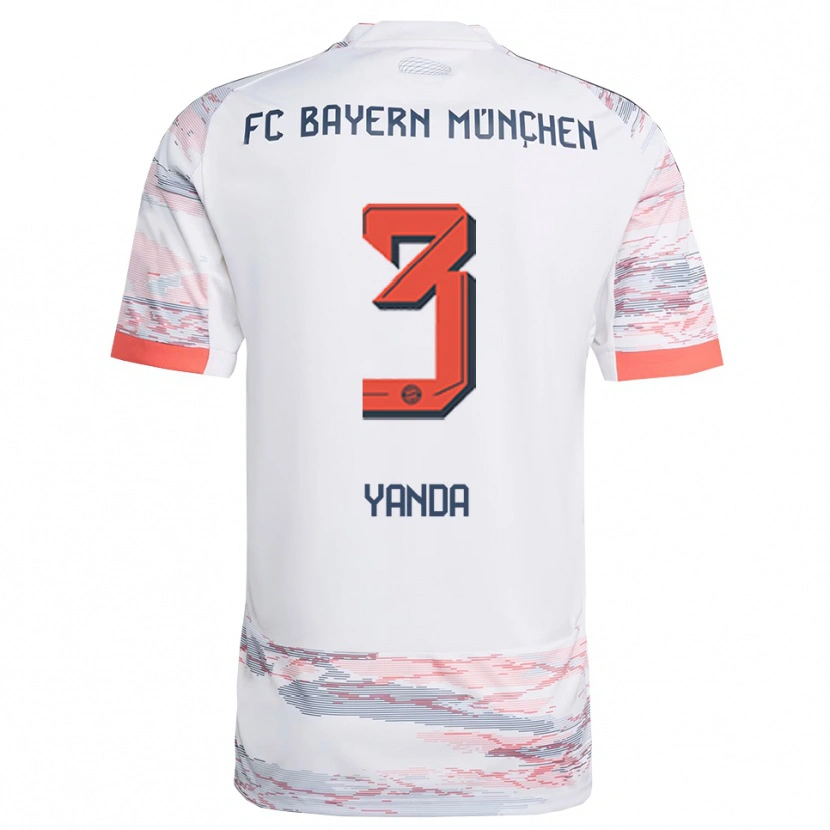 Danxen Heren Julien Yanda #3 Wit Grijs Uitshirt Uittenue 2025/26 T-Shirt